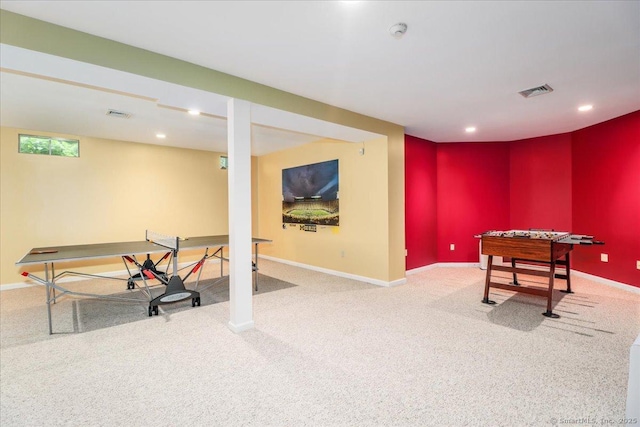 9 Maplewood Dr, Danbury, CT 06811 - recreation room with carpet and recessed lighting