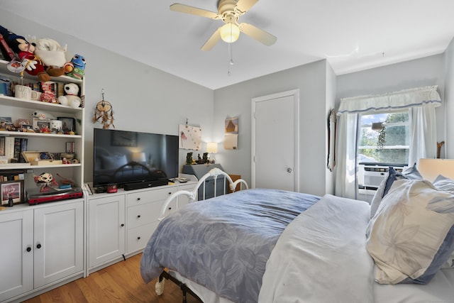 98 Aetna Ave, Torrington, CT 06790 - bedroom featuring light wood finished floors, a ceiling fan, and cooling unit