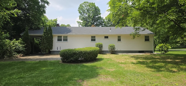 159 Windsorville Rd, South Windsor, CT 06074 - rear view of property featuring a yard and a chimney