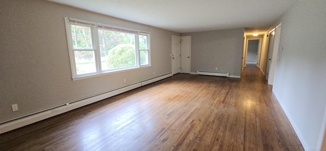 159 Windsorville Rd, South Windsor, CT 06074 - spare room featuring a baseboard radiator and wood finished floors
