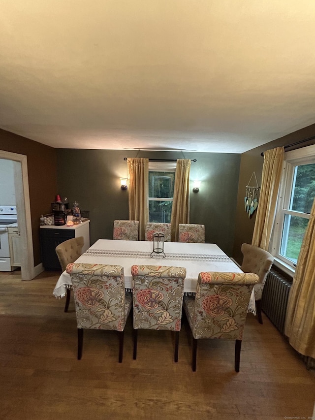 5 Sunnyslope Dr, Middletown, CT 06457 - dining area featuring radiator heating unit and wood finished floors