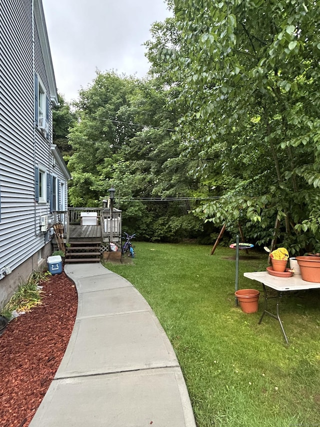 5 Sunnyslope Dr, Middletown, CT 06457 - view of yard featuring a deck