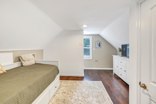 131 Long Hill Cross Rd, Shelton, CT 06484 - bedroom featuring dark wood finished floors and vaulted ceiling