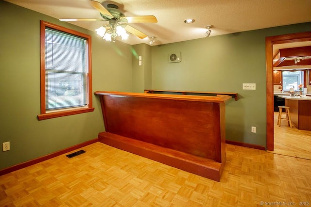23 Church St, Plainville, CT 06062 - indoor dry bar with a ceiling fan and recessed lighting