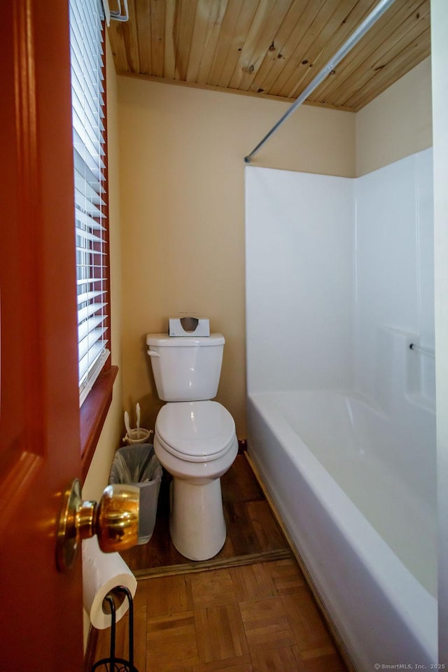 23 Church St, Plainville, CT 06062 - bathroom with wooden ceiling and  shower combination