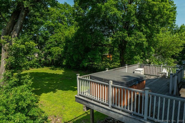 23 Church St, Plainville, CT 06062 - deck with a yard
