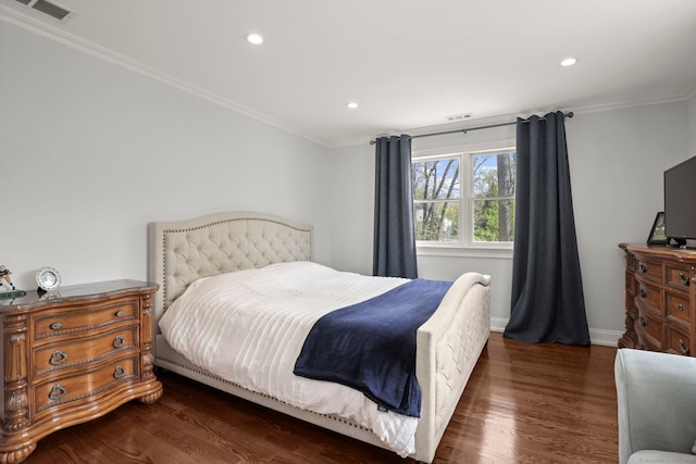 24 Appletree Ln, Norwalk, CT 06850 - bedroom with ornamental molding, recessed lighting, and wood finished floors