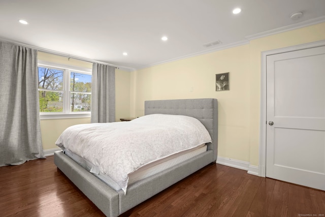 24 Appletree Ln, Norwalk, CT 06850 - bedroom with ornamental molding, recessed lighting, and wood finished floors