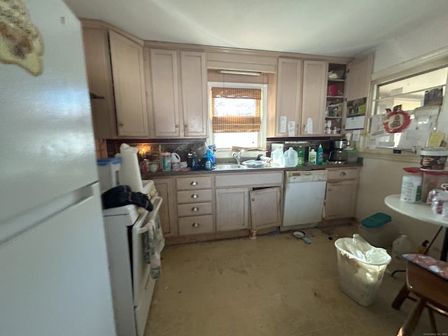 29 Tree Hill Rd, Waterbury, CT 06708 - kitchen with white appliances and open shelves