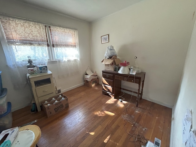 29 Tree Hill Rd, Waterbury, CT 06708 - home office featuring hardwood / wood-style floors and crown molding