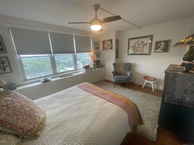 2625 Park Ave Unit 11P, Bridgeport, CT 06604 - bedroom featuring wood finished floors and ceiling fan