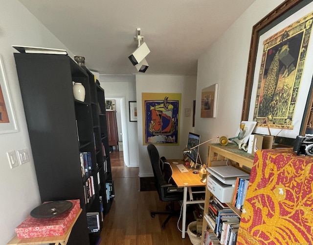 2625 Park Ave Unit 11P, Bridgeport, CT 06604 - office area with dark wood-style floors