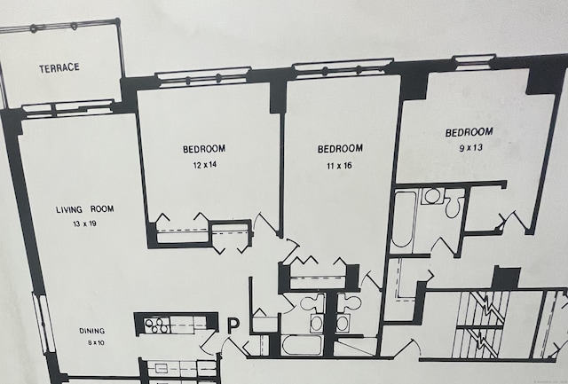 2625 Park Ave Unit 11P, Bridgeport, CT 06604 - view of floor plan / room layout