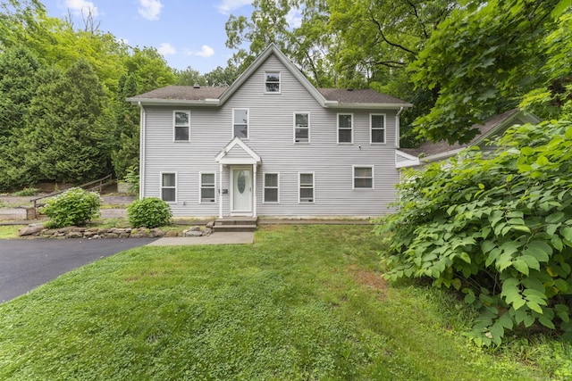 24 Main St, East Hampton, CT 06424 - view of front facade featuring a front lawn