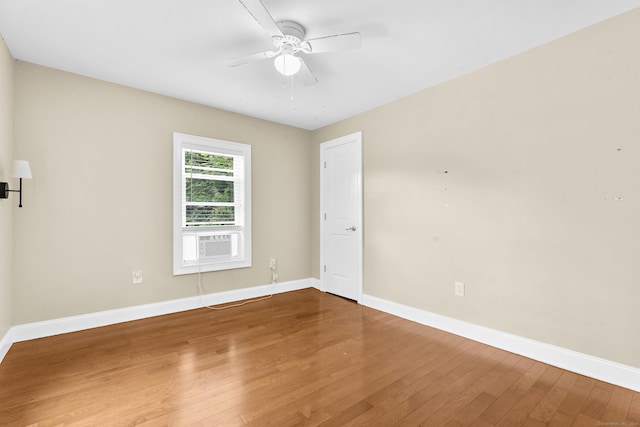 24 Main St, East Hampton, CT 06424 - spare room featuring ceiling fan, wood finished floors, and cooling unit