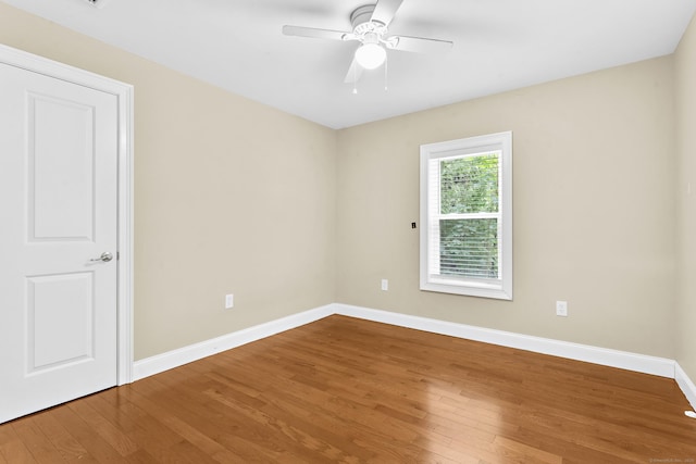 24 Main St, East Hampton, CT 06424 - unfurnished room with wood finished floors and ceiling fan