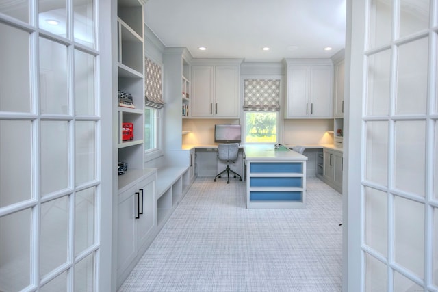 16 Gault Park Dr, Westport, CT 06880 - office space featuring built in desk, recessed lighting, and light colored carpet