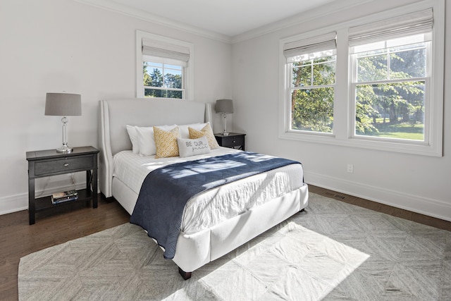 16 Gault Park Dr, Westport, CT 06880 - bedroom with ornamental molding and wood finished floors