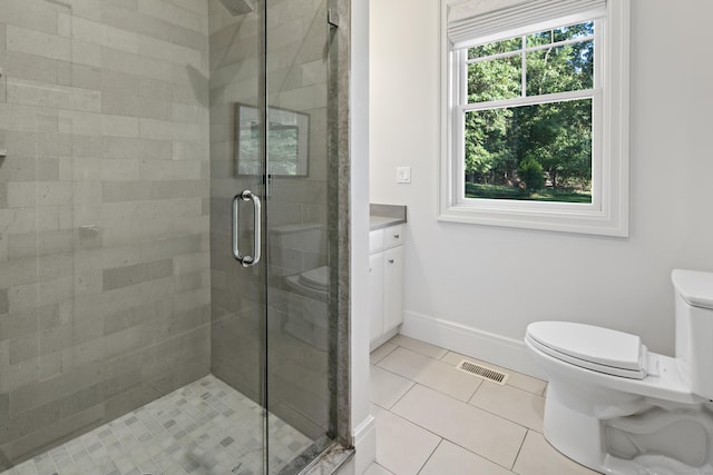 16 Gault Park Dr, Westport, CT 06880 - full bathroom with a stall shower, vanity, and tile patterned flooring