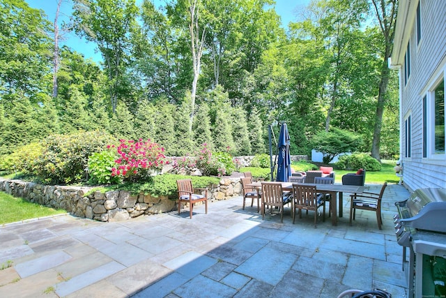 16 Gault Park Dr, Westport, CT 06880 - view of patio / terrace featuring outdoor dining space and a grill