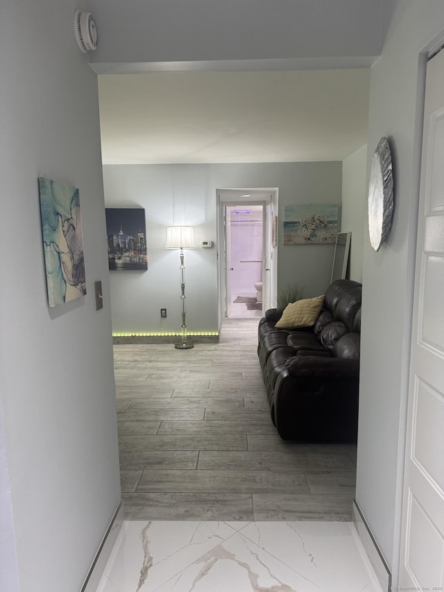 37 Brookwood Dr Apt D, Rocky Hill, CT 06067 - hallway with baseboards and wood finished floors