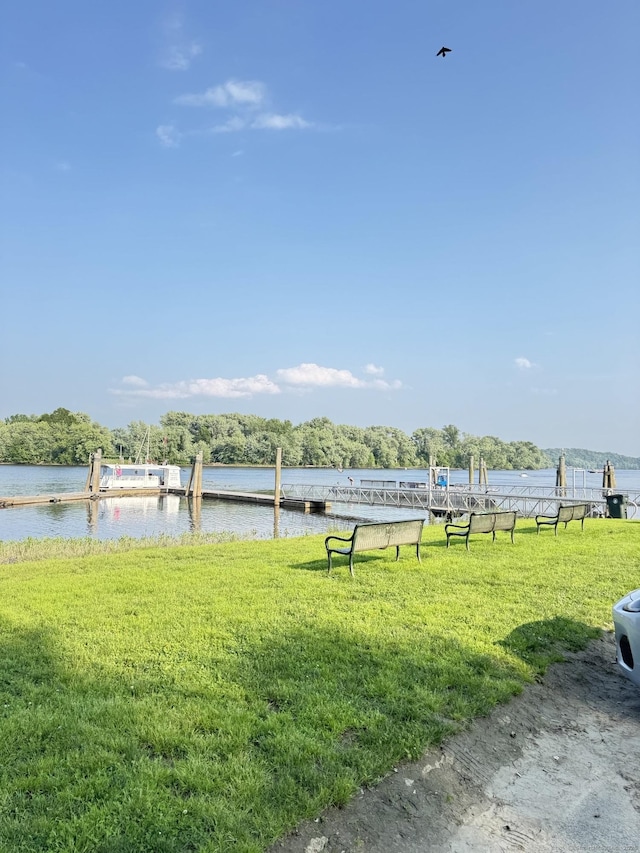 37 Brookwood Dr Apt D, Rocky Hill, CT 06067 - view of green lawn with a water view