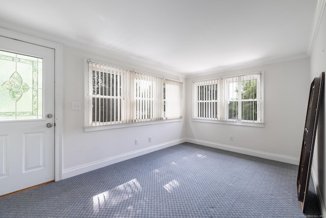 270 Decicco Rd, Waterbury, CT 06705 - foyer entrance with crown molding and carpet
