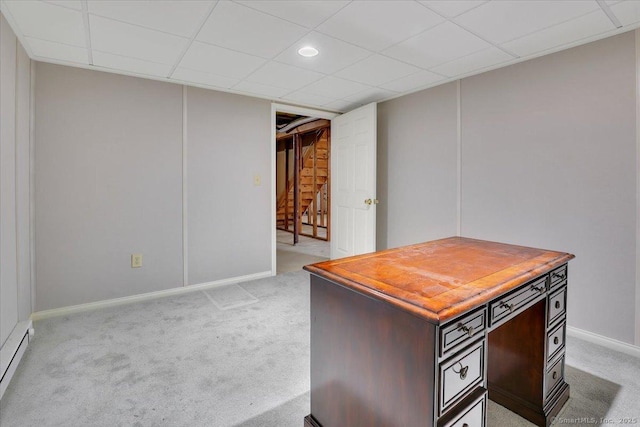 46 Rolling Grn, Middletown, CT 06457 - finished below grade area featuring carpet flooring, baseboard heating, a paneled ceiling, and recessed lighting
