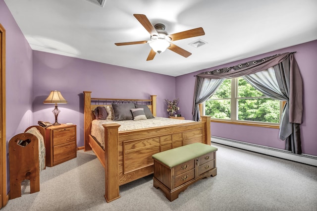 15 Quigley Rd, Wallingford, CT 06492 - bedroom with baseboard heating, carpet, and ceiling fan