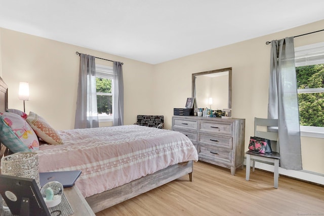 9 Renee Ln, Enfield, CT 06082 - bedroom with multiple windows, light wood-type flooring, and baseboard heating