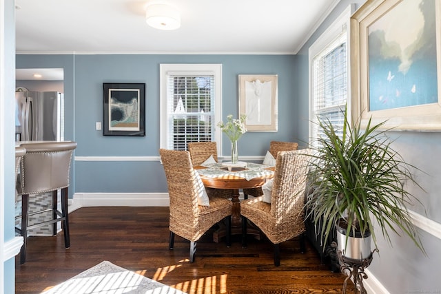 32 Holcomb St, West Haven, CT 06516 - dining room with ornamental molding and wood finished floors