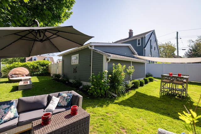32 Holcomb St, West Haven, CT 06516 - back of house featuring an outdoor living space and a fenced backyard