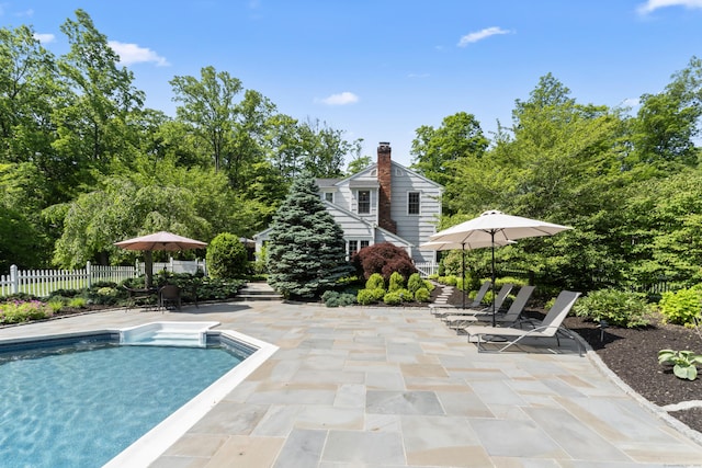 46 Tally Ho Rd, Ridgefield, CT 06877 - view of pool featuring a patio area and view of scattered trees