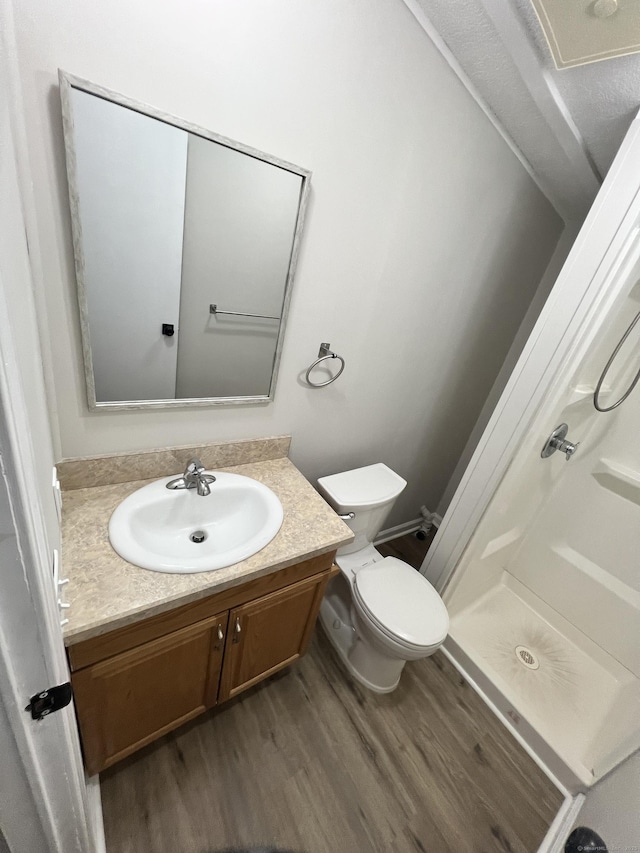 26 Jacqueline Ln, Windham, CT 06256 - full bath with wood finished floors, a stall shower, and vanity