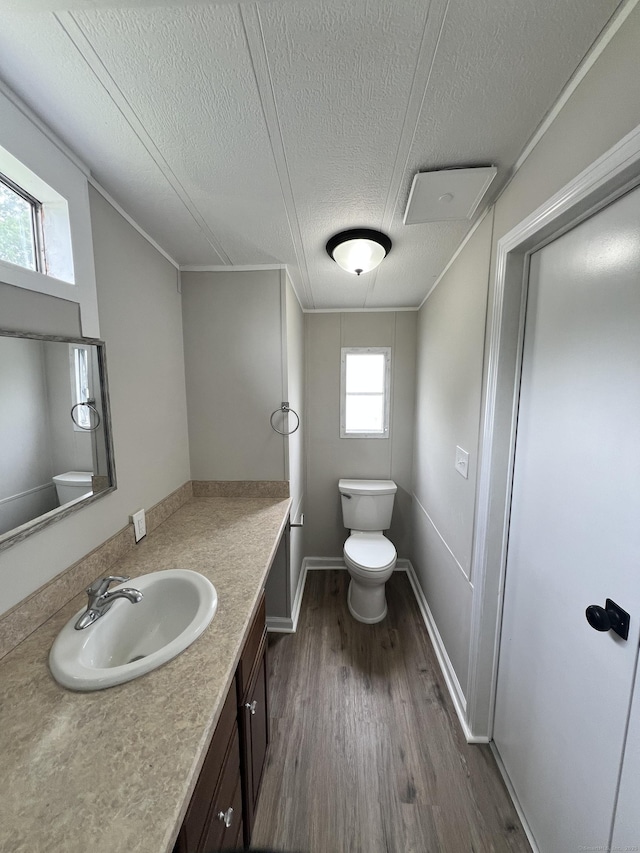 26 Jacqueline Ln, Windham, CT 06256 - bathroom featuring a textured ceiling, wood finished floors, and vanity