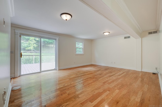 140 Braeside Dr, Hamden, CT 06514 - spare room featuring crown molding and light wood-style flooring
