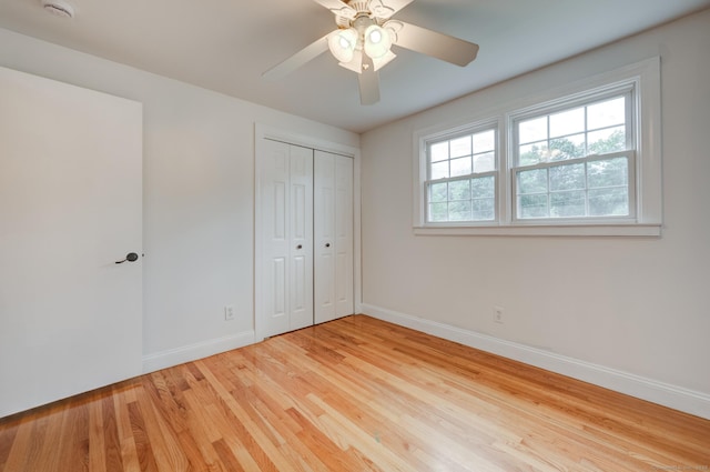 140 Braeside Dr, Hamden, CT 06514 - unfurnished bedroom with wood finished floors, a closet, and ceiling fan