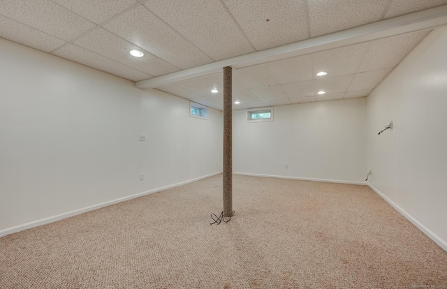 140 Braeside Dr, Hamden, CT 06514 - basement with recessed lighting and carpet floors