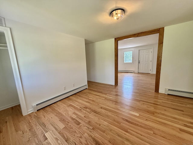 249 Wall St, Hebron, CT 06248 - unfurnished room with baseboard heating and light wood-style floors