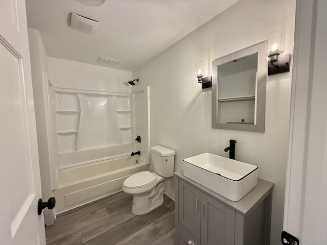 249 Wall St, Hebron, CT 06248 - full bathroom with wood finished floors, vanity, and bathtub / shower combination