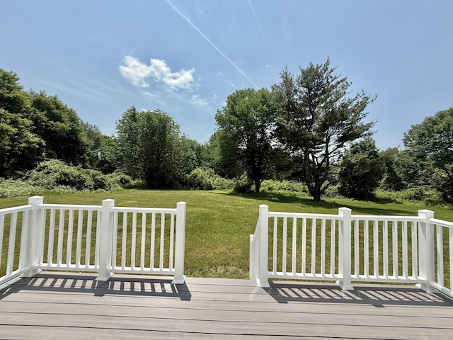 249 Wall St, Hebron, CT 06248 - deck featuring a lawn