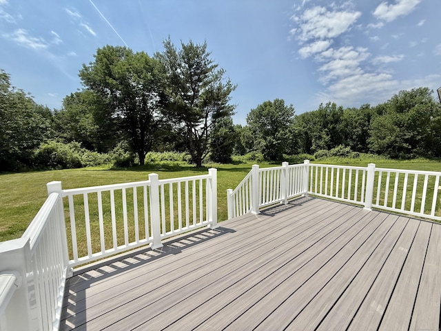 249 Wall St, Hebron, CT 06248 - wooden deck with a lawn