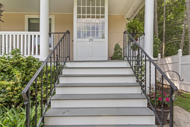 29 Circuit Ave, Waterbury, CT 06708 - doorway to property featuring covered porch
