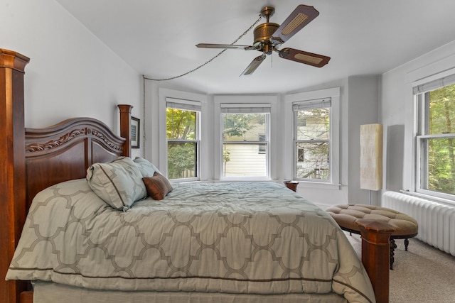 29 Circuit Ave, Waterbury, CT 06708 - bedroom with radiator, carpet flooring, and ceiling fan