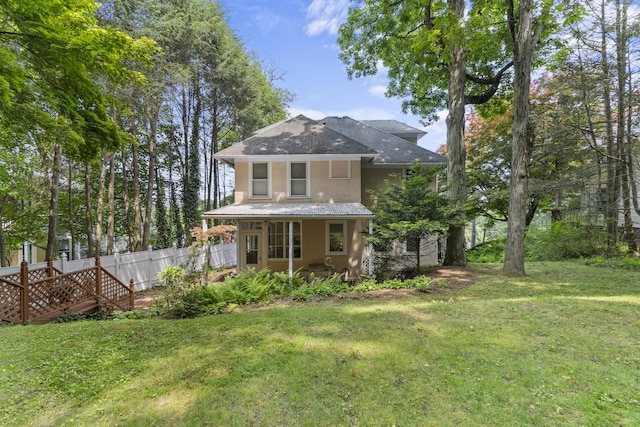29 Circuit Ave, Waterbury, CT 06708 - back of house with stucco siding and a shingled roof