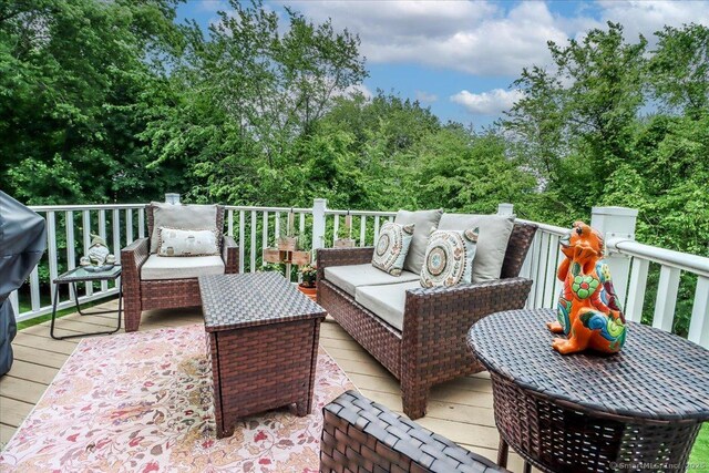 6 Faith Ln Unit 6, Danbury, CT 06810 - wooden terrace featuring an outdoor hangout area