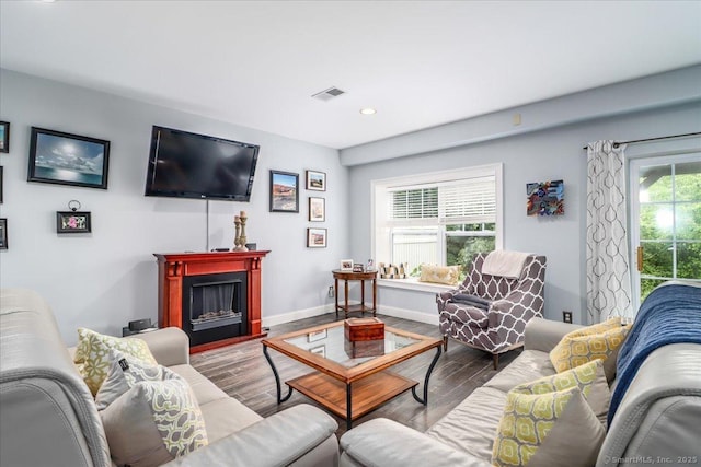 6 Faith Ln Unit 6, Danbury, CT 06810 - living room with wood finished floors, a fireplace, and recessed lighting