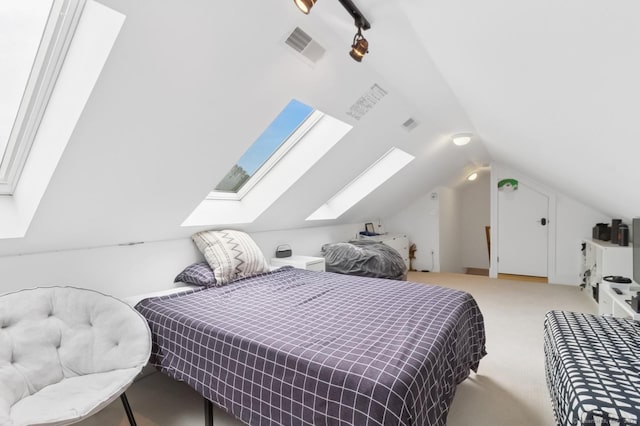 109 W Ave, Darien, CT 06820 - carpeted bedroom with a skylight and lofted ceiling