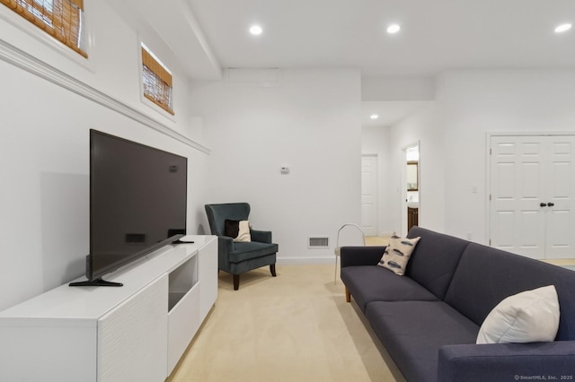 109 W Ave, Darien, CT 06820 - living area with recessed lighting and light carpet