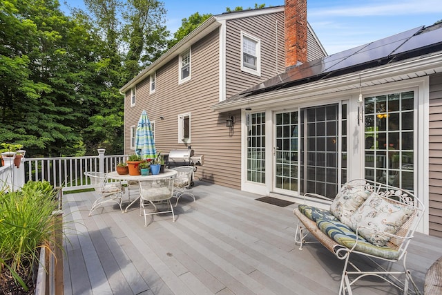 97 Wildwood Cir, Durham, CT 06422 - wooden terrace featuring outdoor dining area